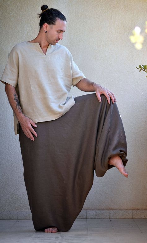 Linen Pants Men, Pants For Man, Flax Pants, Tall Plus Size, Linen Harem Pants, Mens Linen Pants, Pants Woman, Concept Clothing, Cuffed Pants