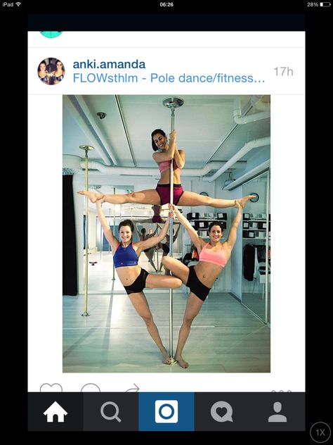 Pole Dance Group Poses, Double Pole Dance, Christmas Pole Dance, Pole Doubles Pose, Lyra Photoshoot, Pole Doubles, Pool Dance, Pole Classes, Aerial Yoga Poses