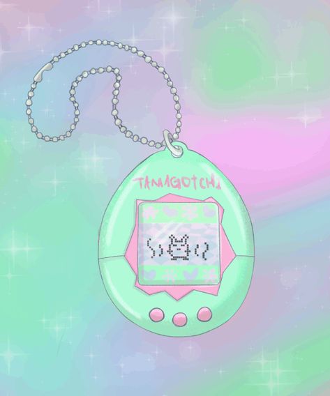 Tamagotchi Illustration, 90s Tamagotchi, Grunge Tats, Kawaii Tamagotchi, Aesthetic Illustration, Womp Womp, 90s Art, Vaporwave Art, Japan Kawaii