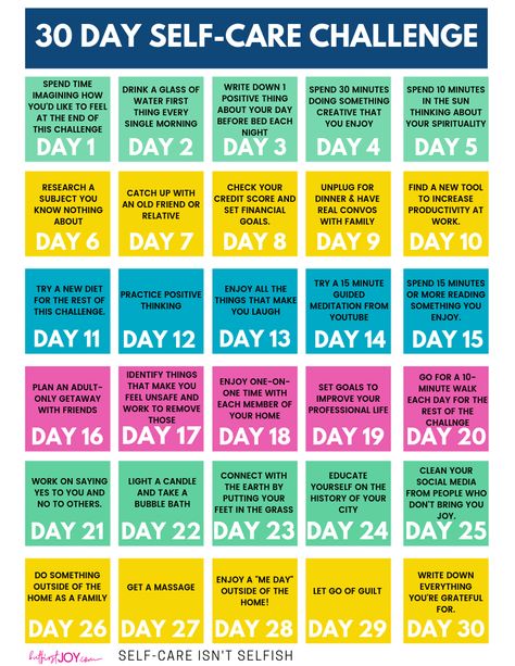 30 Day Self-Care Challenge with FREE Calendar & Workbook | But First, Joy Self Care Challenge, Wellness Challenge, Happiness Challenge, Make Yourself A Priority, Self Care Bullet Journal, Vie Motivation, Free Calendar, Love Challenge, Care Quotes