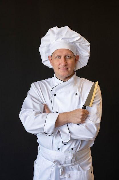 Chef Poses, Chef Profile, Chef Photo, Chef Portrait, Chef Pictures, Chef Images, Holding Knife, Job Images, Chef Jobs