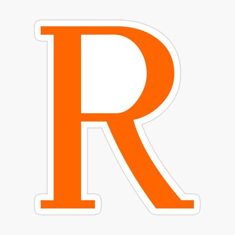 Get my art printed on awesome products. Support me at Redbubble #RBandME: https://www.redbubble.com/i/sticker/R-Alphabet-ORANGE-COLOR-DESIGN-by-jasoncj/60693517.EJUG5?asc=u R Alphabet, Creative Alphabet, Old Friendships, Rod Stewart, Letter W, Design Sticker, Letter R, Alphabet And Numbers, Coloring Stickers