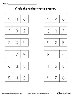 **FREE** Greater Than Worksheet: Comparing Numbers 1 Through 9 Worksheet. Practice comparing and identifying numbers that are greater or less than other numbers. #MyTeachingStation Comparing Numbers Kindergarten, Comparing Numbers Worksheet, Counting Worksheets For Kindergarten, Number Worksheets Kindergarten, Kindergarten Math Worksheets Free, Identifying Numbers, Math Practice Worksheets, Comparing Numbers, Numbers Kindergarten