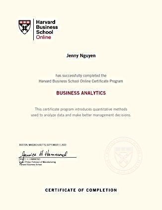 Harvard University Certificate, Harvard Certificate, Online Certificate Programs, University Certificate, Business Analytics, Bunny Stuff, School Certificates, Harvard Business, Certificate Courses