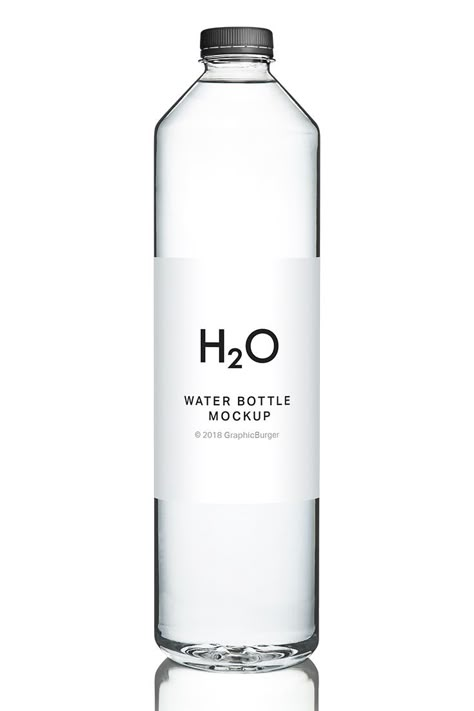 Check out high-resolution mockup: a cylindrical transparent bottle you can use to create a photorealistic presentation for your label and packaging designs. #graphicbox #free #freemockup #mockup #designmockup #mockuppsd Water Packaging Design, Bottle Design Water, Plastic Bottle Design, Water Bottle Label Design, Transparent Bottle, Mineral Water Bottle, Trendy Water Bottles, Water Packaging, Bottle Of Water