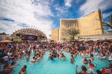 Las Vegas Beach, Best Pools In Vegas, Pool Party Las Vegas, Big Pool Party, Las Vegas Pool Party, Big Pool, Las Vegas Pool, Vegas Pool, Vegas Pools