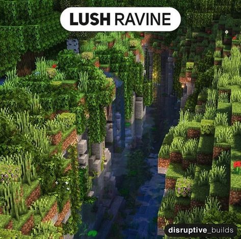 Minecraft Terraforming Ideas, Ravine Minecraft, Minecraft Ravine Ideas, Terraforming Minecraft, Minecraft Jungle Builds, Minecraft Ravine, Jungle Minecraft, Minecraft Building Tips, Minecraft Jungle House