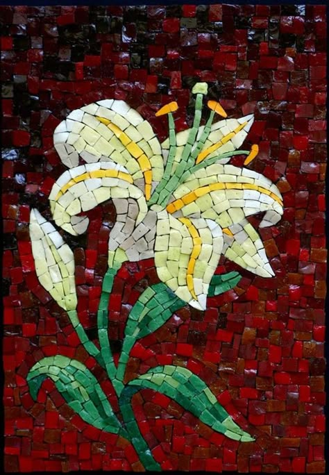 Scandinavian Interiors, Mosaic Tiles, Mosaic Designs and Artworks. Mozaik Art, Realistic Flower Drawing, Mosaics Art, Paper Mosaic, Mosaic Pots, Mosaic Garden Art, Mosaic Madness, Mosaic Art Projects, Floral Mosaic