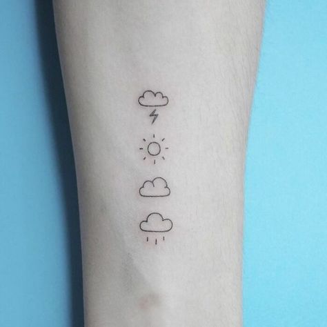 Weather Tattoos, Weather Tattoo, Firework Tattoo, Hanger Tattoo, Harmony Tattoo, Calf Tattoo Men, Dallas Tattoo, Mario Tattoo, Line Drawing Tattoos