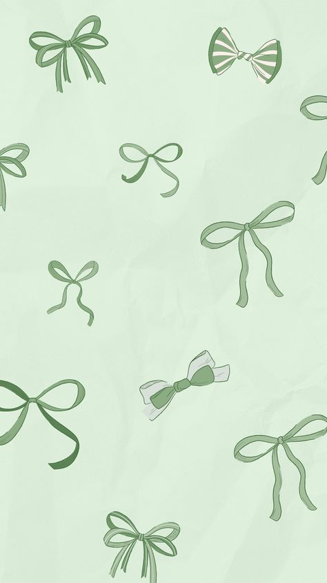 Green Wallpaper Phone Aesthetic, Green Bow Wallpaper, Green Wallpaper Phone, Tinkerbell Wallpaper, Bow Wallpaper, Christmas Collage, Green Bows, Green Wallpaper, Green Design