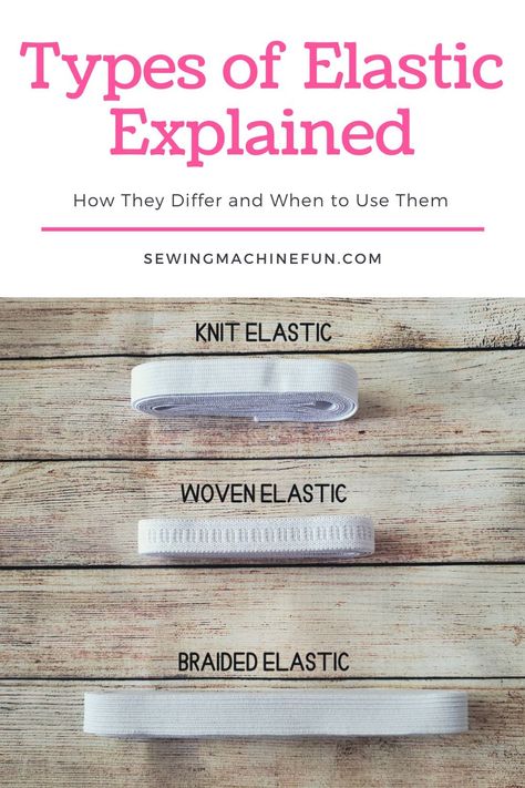 Types Of Elastic For Sewing, Sewing Elastic To Fabric, Simple Sewing Clothes, New Sewing Projects, Sew Elastic To Fabric, Unique Sewing Ideas, Fabric Types And Uses, Basic Sewing Skills, Types Of Fabric Material