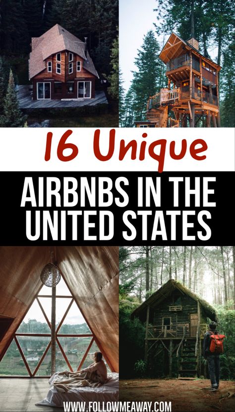 Airbnb Unique Stays, Best Airbnbs In The Us, Unique Airbnb Ideas, Airbnb Cabins, Unique Airbnbs, United States Travel Bucket Lists, Unique Airbnb, Best Airbnb, Friend Vacation