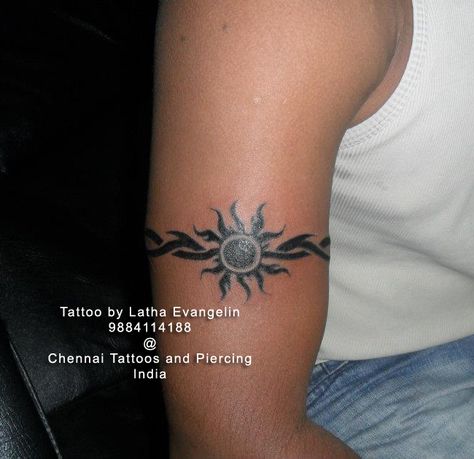 #lathaevangelin #tattoo #tattoos #ink #inked #tattooart #inkart #tattooink #sun #suntattoo #suntribaltattoo #tribaltattoo #tattoodesign #chennaitattoo #chennaitattooshop #chennaitattooartist #chennai #vikramtattoo #tamilactorvikramtattoo #vikramarmtattoo Sun Armband Tattoo, Sun Arm Band Tattoo, Sun Men Tattoo, Fire Arm Band Tattoo, Sun Band Tattoo, Tattoo Ideas For Men Thighs, Mexican Trible Tattoos, Unique Armband Tattoo, Band Tattoo Forearm