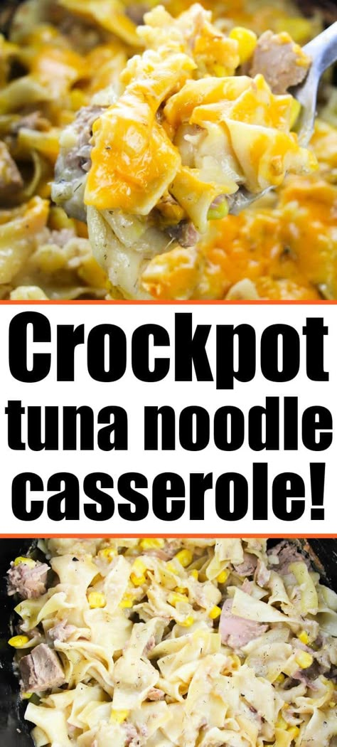 Crockpot Recipes Tuna Noodle Casserole, Tuna Noodle Casserole Slow Cooker, Tuna Slow Cooker Recipes, Crockpot Tuna Noodle Casserole Slow Cooker, Tuna Casserole In Crockpot, Slow Cooker Tuna Casserole, Crockpot Tuna Recipes, Tuna Crockpot Recipes, One Pot Tuna Noodle Casserole