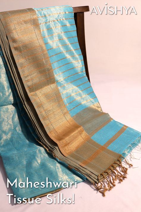 Immerse in the luxurious feel of Maheshwari Tissue Silk, meticulously handwoven to perfection . Maheshwari tissue silk sarees are not just garments; they are canvases of artistry, embodying the essence of sophistication and grandeur, ensuring a wearer stands out in a crowd as a timeless epitome of beauty. Elevate your wardrobe with this exquisite Maheshwari saree, a timeless blend of tradition and contemporary elegance. Maheshwari Silk Sarees, Maheshwari Saree, Tissue Silk Saree, Sarees Silk, Silk Cotton Sarees, Embroidered Blouse Designs, Cotton Sarees, Embroidered Blouse, Cotton Saree