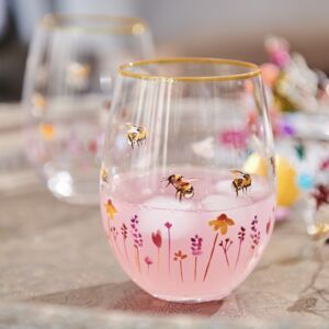 Painted Tumblers, Flowers And Bees, Elegant Glasses, Best Room, Colourful Flowers, Painting Glassware, Pretty Hands, Bee Design, Cool Rooms