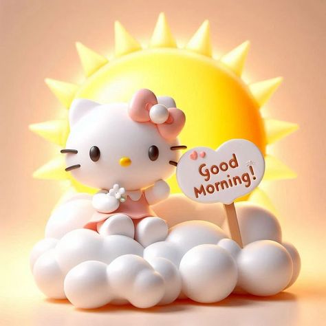 Good morning , hello kitty Hello Kitty Morning, Hello Kitty Good Morning, Good Morning Hello Kitty, Good Morning Cute, Day And Night Quotes, Finally Friday, Morning Quote, Good Morning Flowers Pictures, Morning Flowers