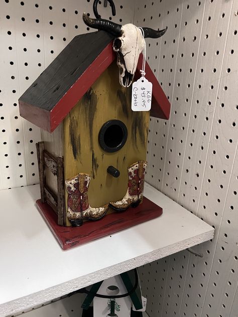 Western Birdhouse, Cowboy Theme, Birdhouse, Bird Houses, Bird Feeders, Bird House, Cowboy, Quick Saves