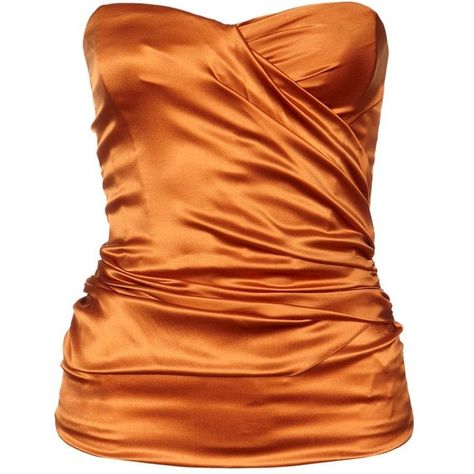 Patrizia Pepe Bustier Top - curry orange - Zalando.de ❤ liked on Polyvore Orange Tube Top, Shirt Corset, Orange Corset, Colour Combinations Fashion, Corset Shirt, Corset Tops, Corset Bustier, Tube Tops, Corsets And Bustiers