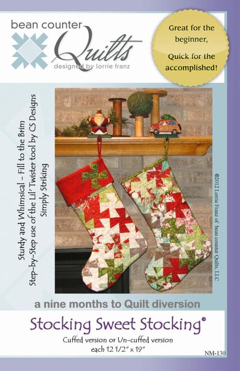 Quilt Stocking, Twister Quilts, Cute Christmas Stockings, Quilted Christmas Stockings, Christmas Stockings Diy, Christmas Stocking Pattern, Pinwheel Quilt, Stocking Pattern, Cozy Quilts