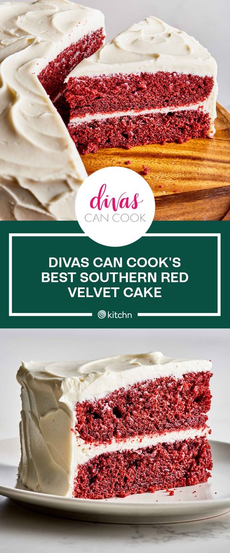 Red Velvet Cake Sallys Baking, Red Velvet Wacky Cake, Red Velvet Cake Buttercream Frosting, Divas Can Cook Red Velvet Cake Recipe, Diva Can Cook Red Velvet Cake, Ina Garten Red Velvet Cake, Red Velvet Cake Variations, Bakery Style Red Velvet Cake, Southern Living Red Velvet Cake