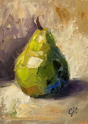 Pear Art, Apple Painting, Fruit Painting, Daily Painting, Painting Still Life, Still Life Art, Fruit Art, Daily Paintworks, Painting Art Projects