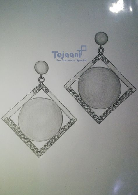 Our goal at Tejaani is to create jewellery that will always delight you, jewelry that makes a statement and depicts your personality, something that you would treasure for life. We invite you to experience this world of beauty and sincerely hope you enjoy every moment that you indulge yourself in it. Pencil Jewelry Design, Earrings Illustration Drawing, Earrings Sketch Design, Earings Drawing Design, Earrings Drawing Sketch, Jewellery Sketches Jewelry Drawing, Jewelry Sketch Design, Exam Illustration, Earrings Sketch