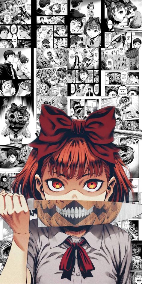 pumpkin night manga Pumpkin Girl Manga, Pumpkin Knight Wallpaper, Anime Halloween Wallpaper Aesthetic, Horror Manga Wallpaper, Pumpkin Night Manga Icons, Pumpkin Night Cosplay, Naoko Pumpkin Night, Punking Night, Anime Halloween Wallpaper