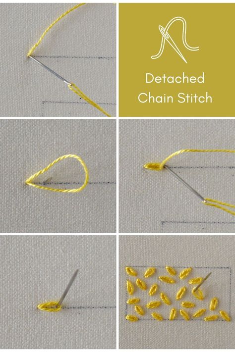 Detached Chain Stitch, Etsy Embroidery, Lazy Daisy Stitch, Chain Stitch Embroidery, Embroidery Tools, Hand Embroidery Tutorial, Embroidery Book, Embroidery Videos, Embroidery Supplies