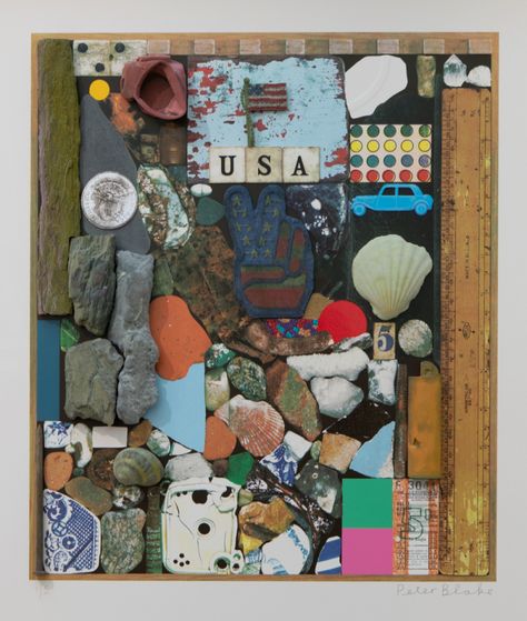 Bruce Mclean, Peter Blake, Lonely Hearts Club, Internet Art, Memory Boxes, John Piper, Collage Drawing, Silkscreen Print, 25 June