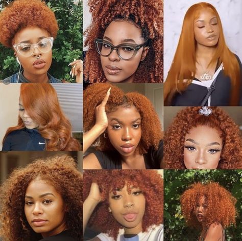 Ginger Hair Dyed, Cheveux Oranges, Dyed Curly Hair, Girl Hair Colors, Ginger Hair Color, Dyed Hair Inspiration, Dyed Natural Hair, Pretty Hair Color, 4c Hair