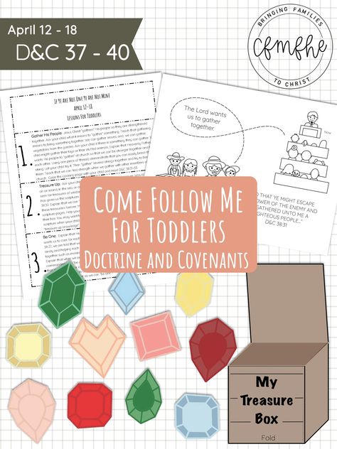 Treasure box printable activity and more for toddlers to go along with Doctrine and Covenants - Lesson 16 (April 12 - April 18) Come Follow Me Lesson helps. Come Follow Me printables. Primary Lesson Helps. Come Follow Me Primary Lesson Helps. Family Home Evening Ideas using Come Follow Me. D&C lesson helps. D&C Activities. Family Scripture Study. LDS Printables. LDS Printables for kids. Teaching kids the Gospel. Lesson helps for Come Follow Me. comefollowmefhe.com. C Activities, Family Home Evening Ideas, Scripture Study Lds, Family Scripture Study, Family Scripture, Box Printable, Lds Printables, Doctrine And Covenants, Primary Lessons