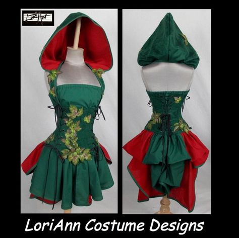 Corset Mini Skirt, Ivy Costume, Poison Ivy Cosplay, Poison Ivy Costumes, Steampunk Top, Applique Top, Ivy Style, Steampunk Cosplay, Creative Costumes