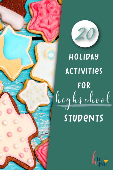 Holiday Activities For High School Students, Fun Christmas Activities For High School, High School Christmas Party Ideas, High School Holiday Activities, Christmas Activities For High School Students, Christmas Activities For High School, High School Christmas Activities, Middle School Christmas Activities, Projects For High School Students