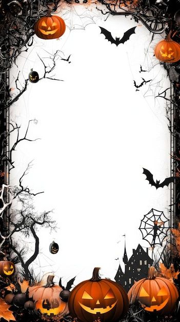 Halloween Frame, Halloween Frames, A Haunted House, Spooky Halloween, Haunted House, Pumpkins, Graphic Resources, Bat, Halloween