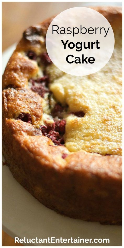 Raspberry Yogurt Cake, a almond-flavored breakfast cake using fresh or frozen raspberries. Raspberry Breakfast, Raspberry Yogurt, Raspberry Desserts, Raspberry Recipes, Almond Extract, Yogurt Cake, Fresh Raspberries, Raspberry Cake, Yogurt Recipes