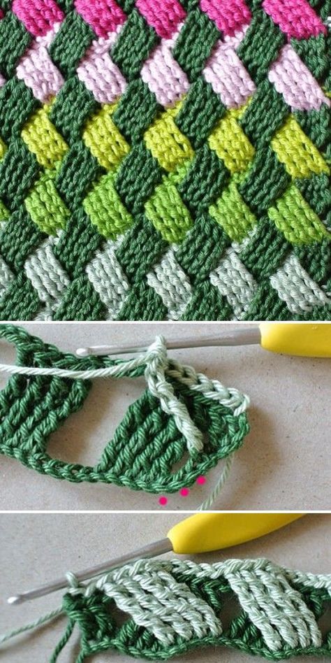 Crochet Basket Weave Stitch - Free Pattern | Beautiful Skills - Crochet Knitting Quilting | Bloglovin’ Crochet Basket Weave Stitch, Crochet Basket Weave, Basket Weave Stitch, Basket Weave Crochet, Beau Crochet, Basketweave Stitch, Confection Au Crochet, Haken Baby, Patchwork Quilting