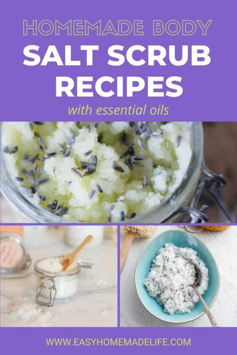 Diy Scrub Bars, Epsom Salt Scrub Recipe, Diy Salt Scrub Recipe, Body Salt Scrub, Essential Oil Scrubs, Bath Salts Diy Recipes, Homemade Salt Scrub, Epsom Salt Scrub, Salt Scrub Diy