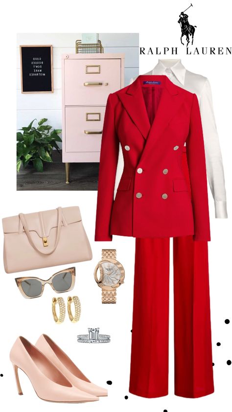 Royal Pants Outfit, Business Attire Women Office Chic, Suits For Women Prom, Casual Leather Jacket Outfit, Red Outfits, Outfits Con Jeans, Tailored Clothes, Spring Work Outfits, Royal Outfits