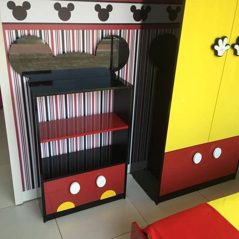 Mickey Mouse Room Decor, Mickey Mouse Room, Toddler Rooms, Disney Decor, Toddler Bedrooms, Disney Home, Spare Bedroom, Kitchen Themes, Mickey Minnie Mouse