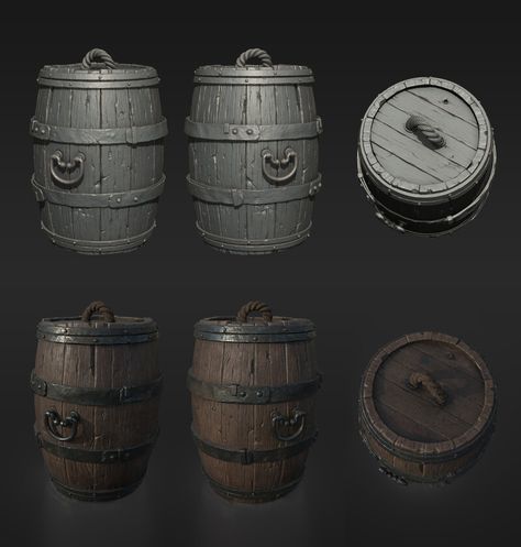 Barrel Texture, 3d Environment Art, Wood Props, Medieval Games, 3d Modeling Tutorial, 3d Environment, Props Art, The Catacombs, Game Environment