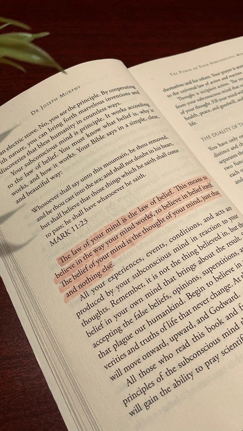 "The Power of Your Subconscious Mind" is a self-help book by Joseph Murphy, published in 1963. It explores the idea that your subconscious mind plays a significant role in shaping your life and that by harnessing its potential through positive thinking and visualization, you can achieve personal growth, success, and well-being. The book provides practical techniques to reprogram your subconscious beliefs and align them with your goals. It's a popular resource for those interested in the power of Power Of Your Subconscious Mind Book, Writing Novels Aesthetic, Subconscious Mind Books, The Power Of Positive Thinking Book, The Power Of Your Subconscious Mind, Self Help Book Quotes, Power Of Positive Thinking Book, Subconscious Beliefs, Power Of Subconscious Mind