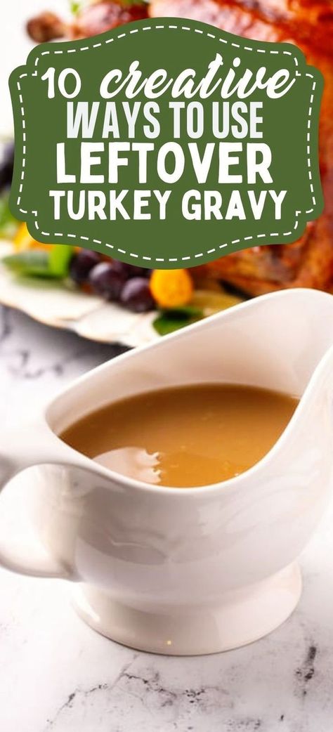 For Thanksgiving or Christmas, turkey gravy often finds its way into leftovers. Learn 10 creative ways to repurpose turkey gravy into easy, delicious meals so nothing goes to waste after your holiday meal! Best Turkey Gravy Recipe, The Best Turkey Gravy, Turkey Gravy Recipe Easy, Best Turkey Gravy, Turkey Pan, Homemade Turkey Gravy, Healthy Thanksgiving Sides, Leftover Gravy, Easy Gravy Recipe