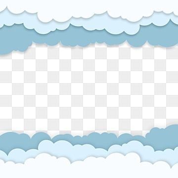 Blue Border Design, Cloudy Design, Cloud Frame, Cloud Border, Clouds Png, Phone Template, Blue Minimalist, Cartoon Clouds, Border Png