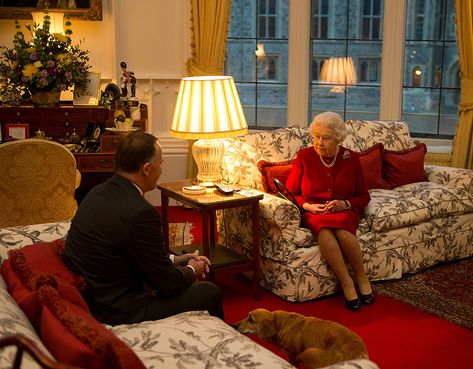 The Queen films inside living room at Windsor Castle home – and it's so stunning | HELLO! Royal Lodge Windsor, Royal Lodge, Castle Rooms, Royal Families Of Europe, Zara Tindall, Living Room Reveal, Elisabeth Ii, Living Room Photos, Duchess Of York