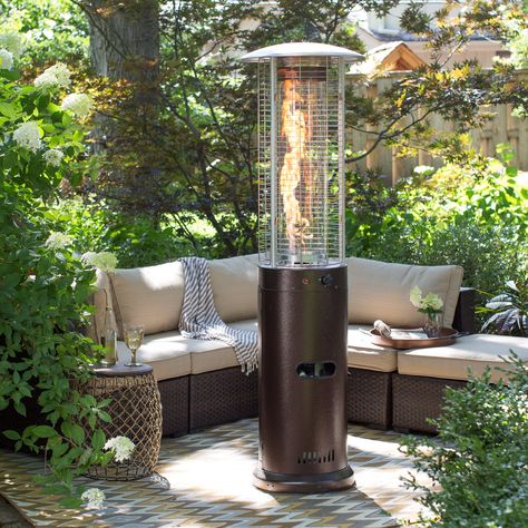 Red Ember Fuego Patio Heater - Hammeredtone Bronze | from hayneedle.com 18th Party, Affordable Outdoor Furniture, Backyard Creations, Indoor Balcony, Hotel Light, Propane Heater, Patio Heaters, Spring Centerpiece, Gas Heater