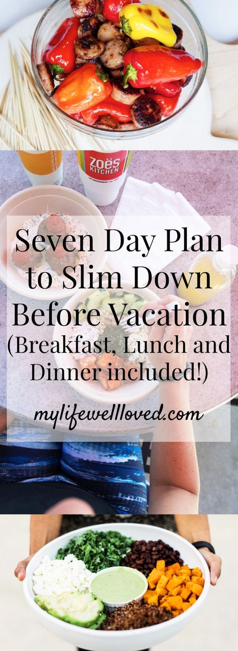 Vacation Diet Plan, Pre Vacation Diet, Vacation Diet, Indulgent Recipes, Get Back In Shape, Night Recipes, Vacation Meals, Healthy School, Clean Eating Meal Plan