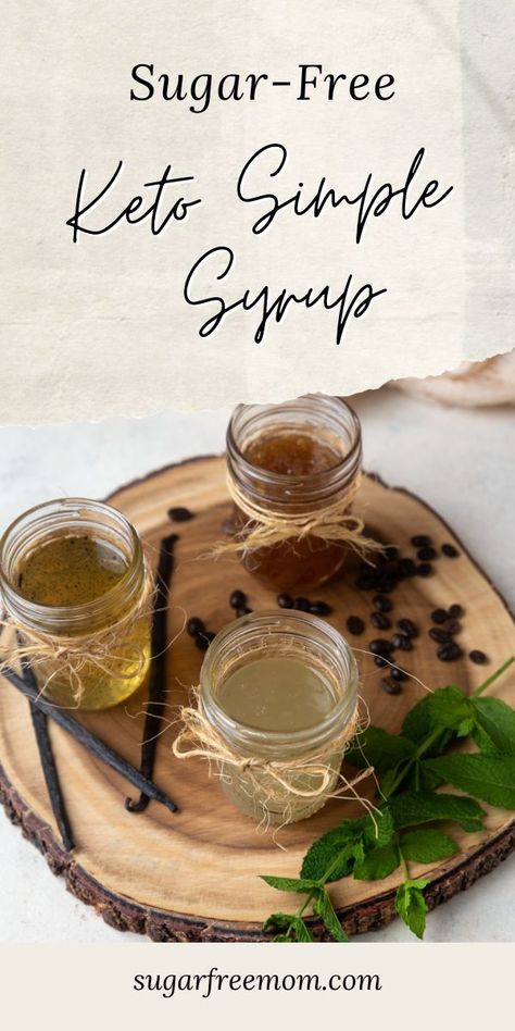 Stevia Syrup Recipe, Sugar Free Simple Syrup Recipe, Keto Simple Syrup, Stevia Simple Syrup, Sugar Free Syrup Recipe, Fruit Syrup Recipe, Vanilla Syrup For Coffee, Sugar Free Coffee Syrup, Homemade Coffee Syrup