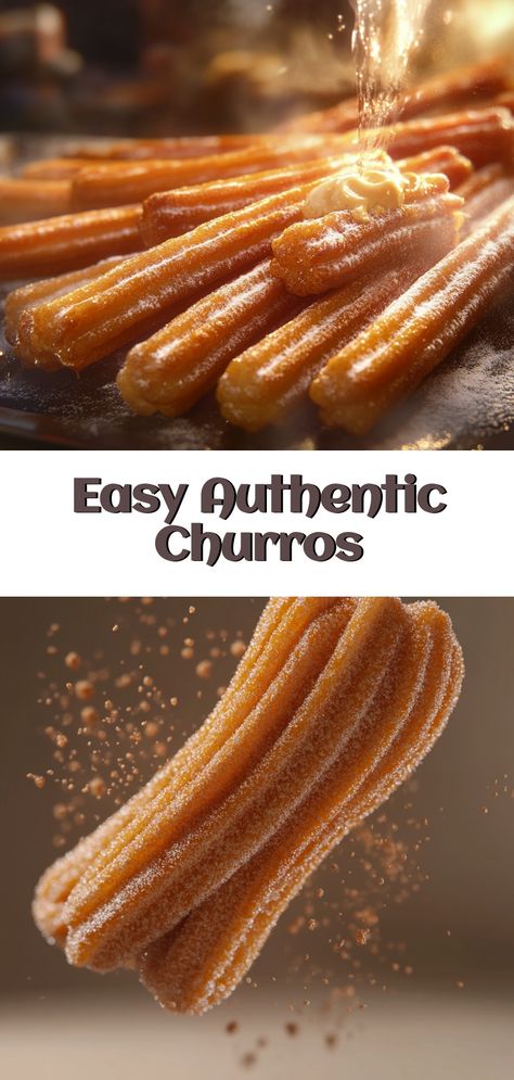 Easy Authentic Churros Churro Banana Bread, Easy Churros Recipe Simple, Churros Recipe Videos, Easy Churro Recipe, Churros Aesthetic, Authentic Churros, Best Churros Recipe, Churro Recipes, Churro Dessert