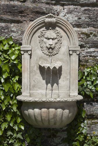 Garden Fountains Outdoor, Outdoor Wall Fountains, Water Wall Fountain, Outdoor Water Features, Indoor Fountain, Landscaping Supplies, Wall Fountain, Water Walls, Fountains Outdoor